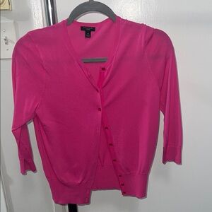 Ann Taylor Vibrant Pink Cardigan Sweater